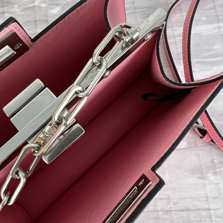 Affordable Cut Bag Fendi Leather Calf White Peekaboo In Mini 0724